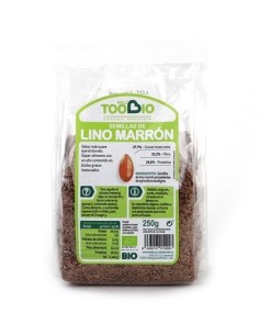 SEMENTES DE LINHO MARROM BIO - TOOBIO - 250 GRAMAS