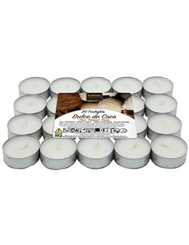 VELAS PERFUMADA DE COCO - PACK 20 VELAS - VELAS LUMAR