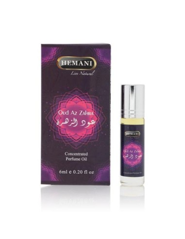 PERFUME ÁRABE OUD AZ ZAHRA - 0% ÁLCOOL - ROLL ON - HEMANI - 6 ML