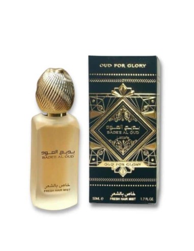 PERFUME CAPILAR BADEE AL OUD - OUD FOR GLORY - FRESH HAIR MIST - LATTAFA ORIGINAL - 50 ML