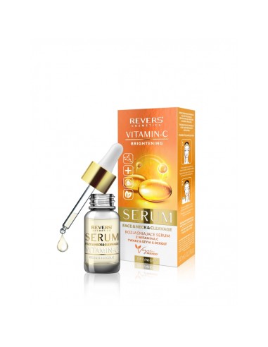 SÉRUM ILUMINADOR VITAMINA C PARA ROSTRO Y CUELLO Y ESCOTE - REVERS - 10 ML