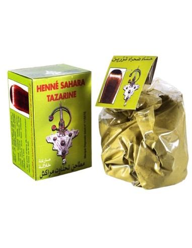 HENNA SAHARA TAZARINE NATURAL PARA CABELLO - HENNA NATURAL PARA CABELLO DE GRAN CALIDAD - 100 GR