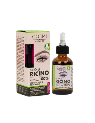 ÓLEO DE RÍCINO 100% PURO + APLICADOR - SOBRANCELHAS E CÍLIOS E CABELOS E UNHAS - COSMI MILANO - 30 ML