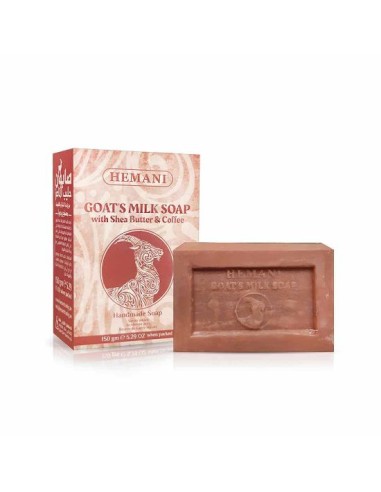 JABÓN LECHE DE CABRA CON MANTECA DE KARTE Y CAFÉ - GOATS MILK SOAP WITH SHEA BUTTER & COFFEE - HEMANI - 150 GM