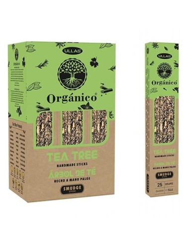 INCIENSO DE ÁRBOL DE TÉ ORGÁNICO 100% NATURAL - VARITAS DE INCIENSO - ULLAS - 25GR