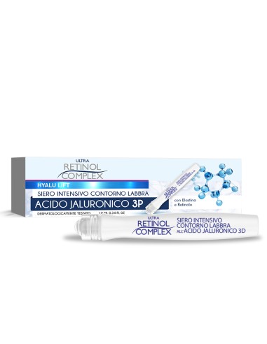 SÉRUM LABIAL INTENSIVO CON ÁCIDO HIALURÓNICO 3P - RETINOL COMPLEX - ROLL ON - 10ML