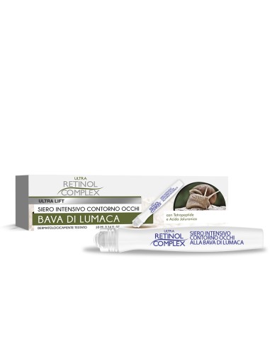 SÉRUM DE OJOS CON BABA DE CARACOL Y ÁCIDO HIALURÓNICO - RETINOL COMPLEX - ROLL ON - 10ML