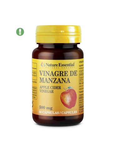 VINAGRE DE MAÇÃ - NATURE ESSENTIAL - 500 MG - 50 CÁPSULAS