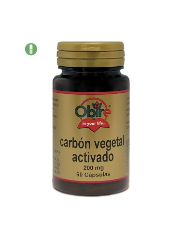 CARBÓN VEGETAL ACTIVADO - OBIRE - 200 MG - 60 CÁPSULAS