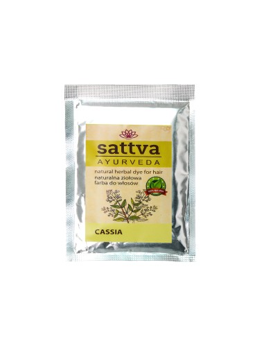 HENNA COLOR CASSIA - SATTVA AYURVEDA - TINTE HERBARIO NATURAL PARA EL CABELLO - 10GR