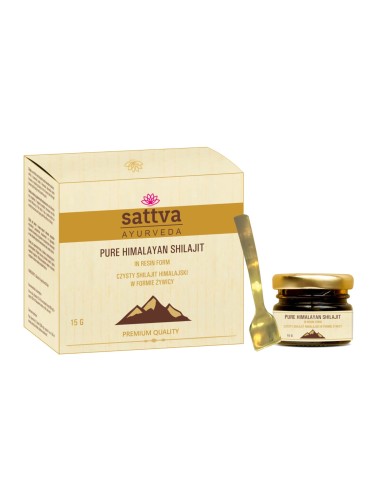 SHILAJIT PURO DEL HIMALAYA EN FORMA DE RESINA - CALIDAD PREMIUM - SATTVA AYURVEDA - 15GR