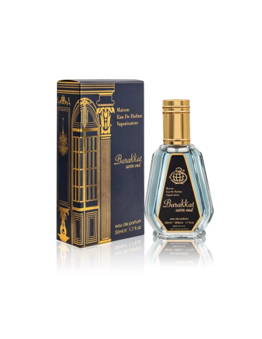 PERFUME BARAKKAT SATIN OUD - UNISEX - FRAGRANCE WORLD - 50ML